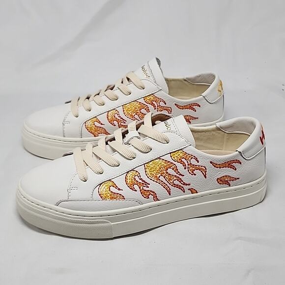 🐽SOLUDOS🐽 STYLE IBIZA HOT STUFF🔥LEATHER PLATFORM SNEAKER LADIES 10.0🔥NIB🔥 - Picture 1 of 16